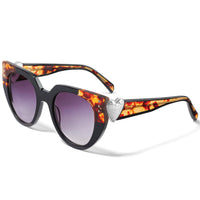 Brighton Spectrum Love tortoiseshell cat-eye sunglasses with silver heart accents