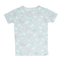 Mint Butterfly Daisy Bamboo Summer Pajama Set