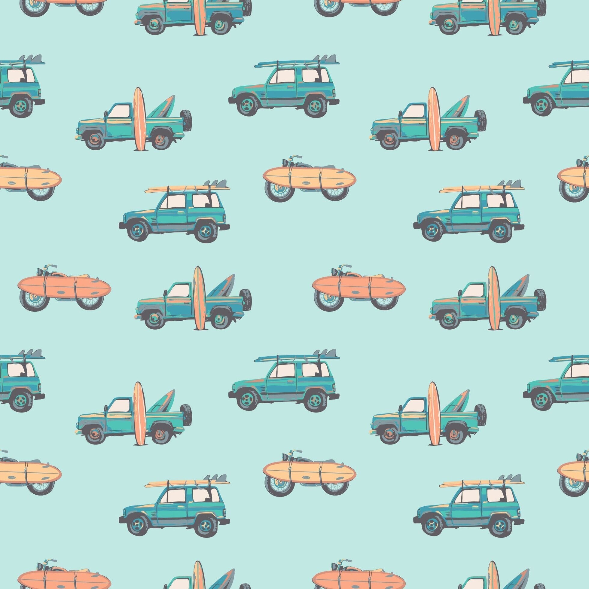 Surfing Beach Summer Pajama Set