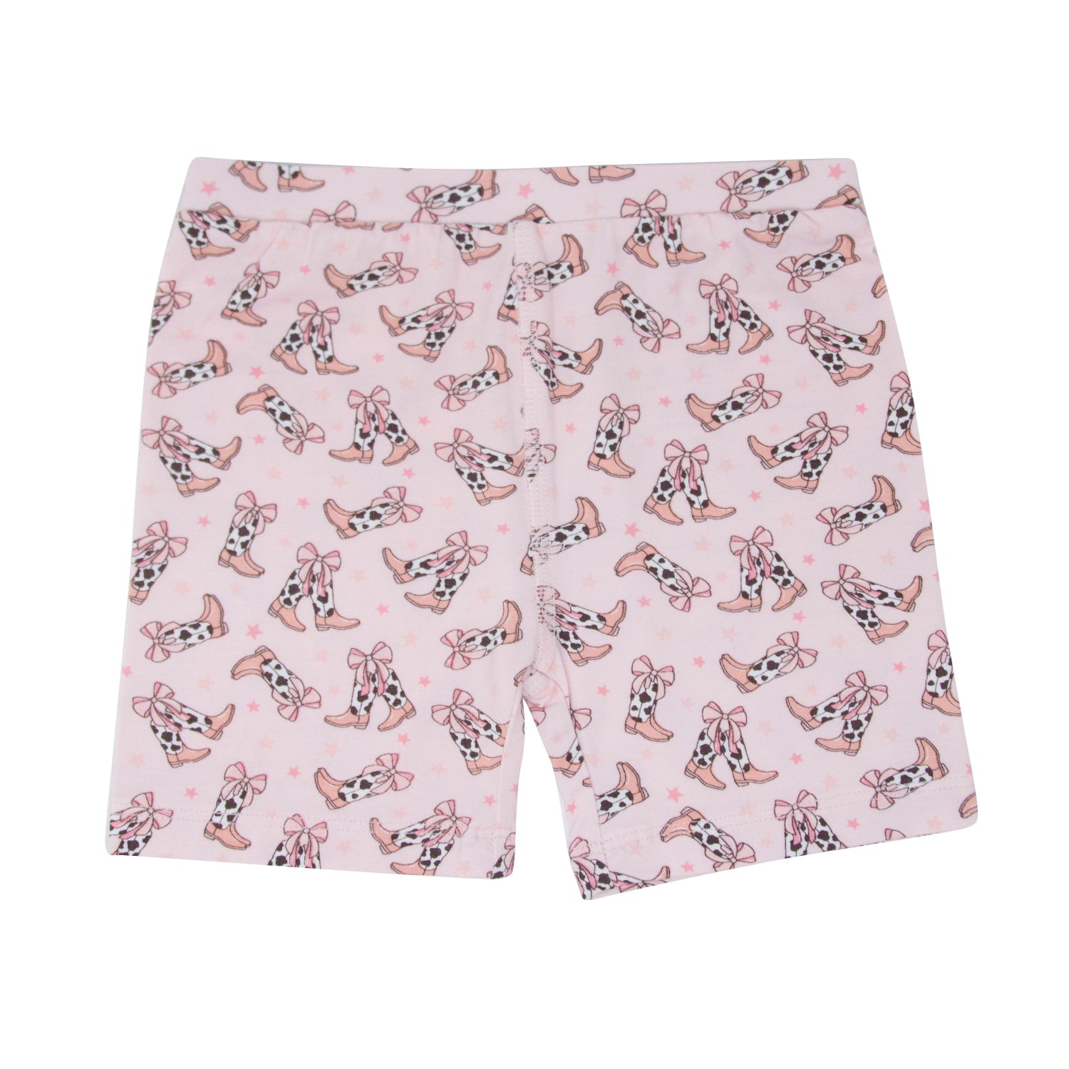 Cowhide Boots Bows Summer Pajama Set