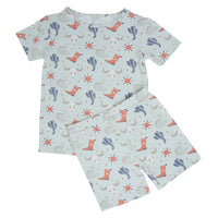 Bulls Boots Lasso Western Summer Pajama Set