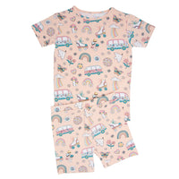 Retro Roller Skates Summer Pajama Set