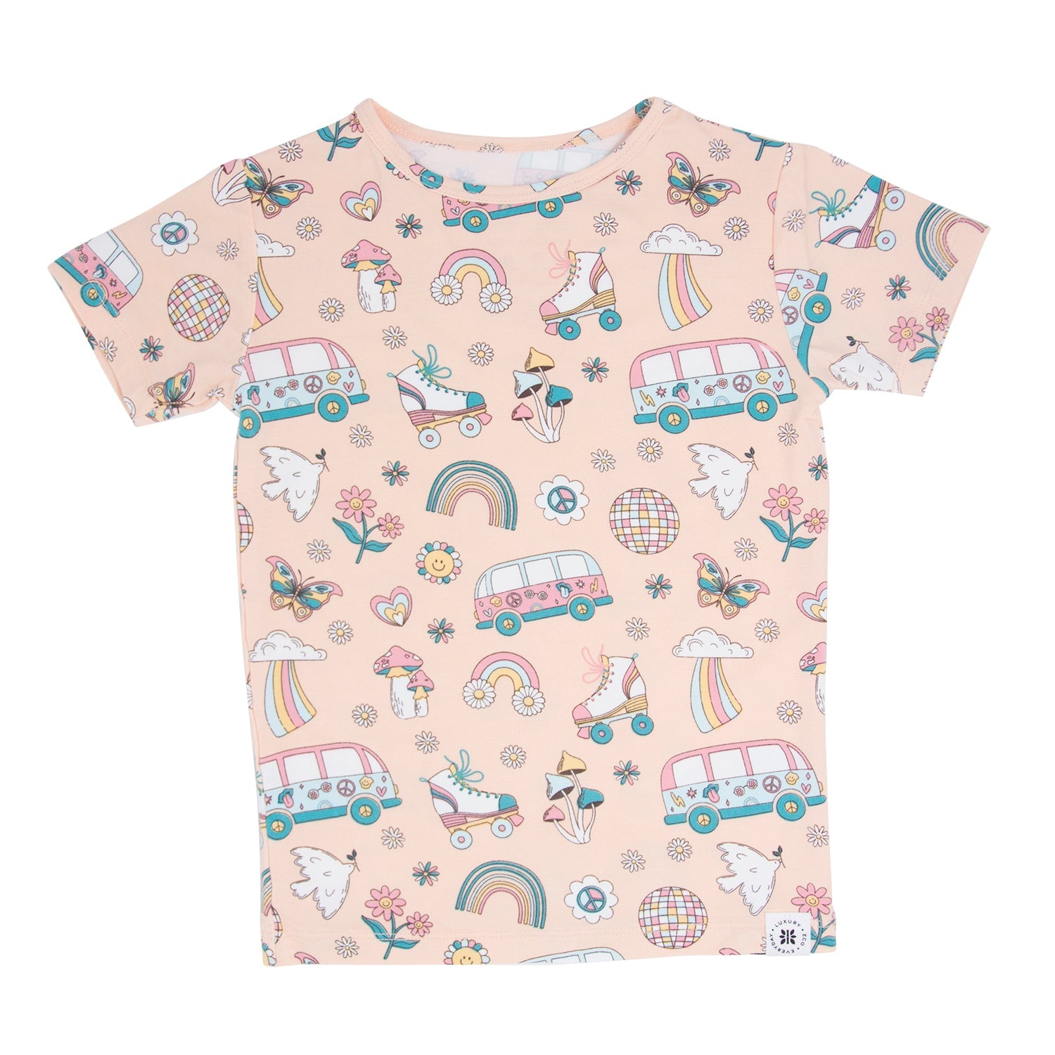 Retro Roller Skates Summer Pajama Set
