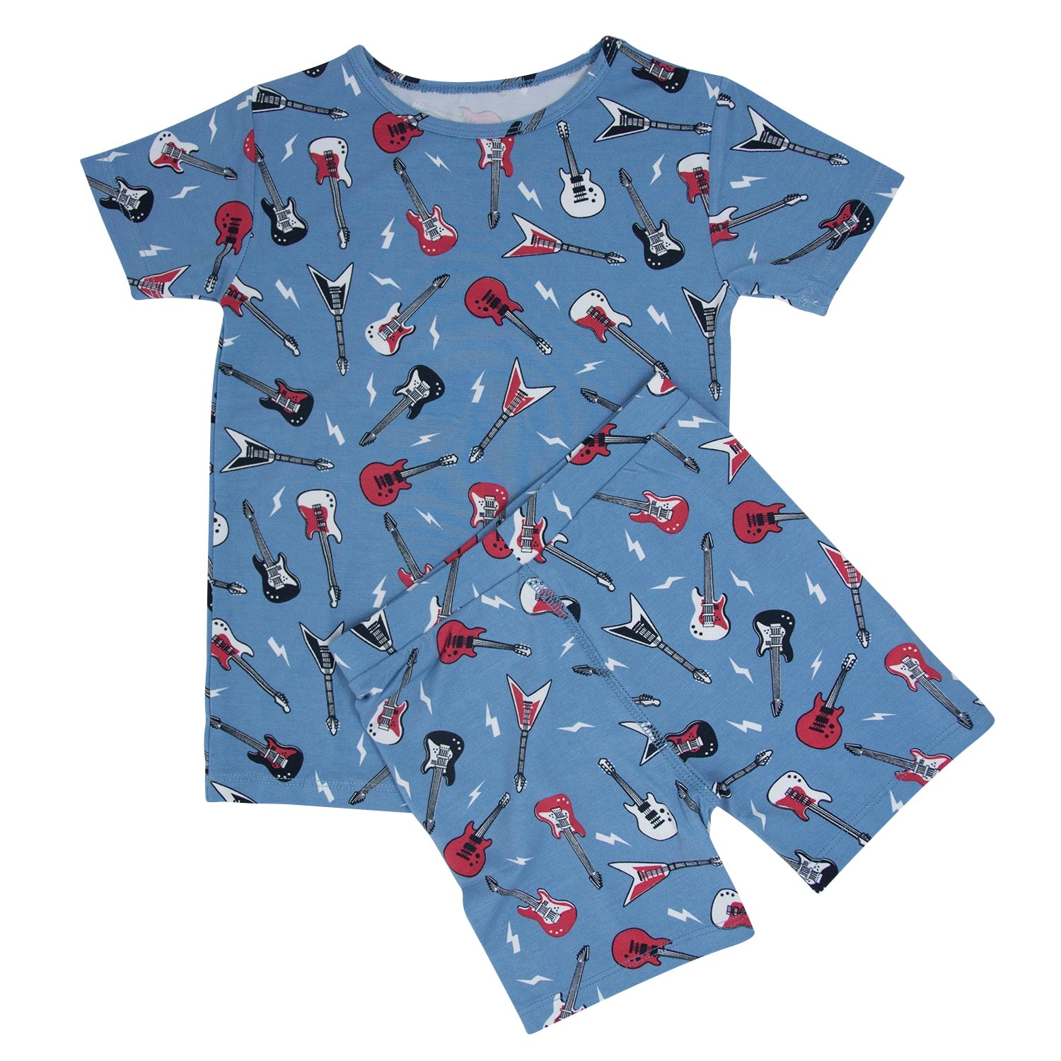 Electric Guitars Rockstar Summer Pajama Set