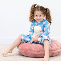 Pretty Pink Cat Swirly Girl Dress