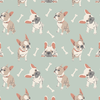 Mint Frenchie Puppy Tank Romper