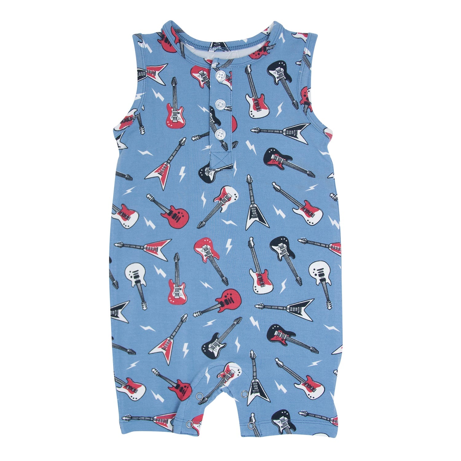 Tank Romper - Rock N Roll Blue