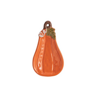 Pumpkin & Gourd Tidbit Plate – Hand-Painted Stoneware with Reactive Glaze