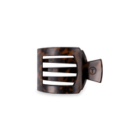 Tortoise Small Flat Square Hair Clip