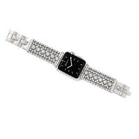 Twinkle Link Watch Band silver-plated beaded links with crystal accents