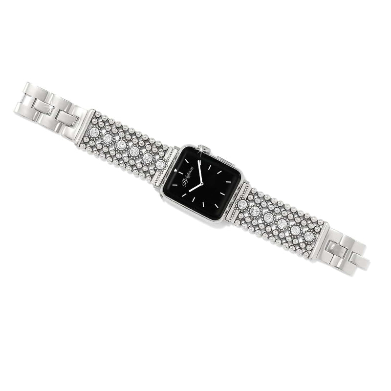 Twinkle Link Watch Band silver-plated beaded links with crystal accents