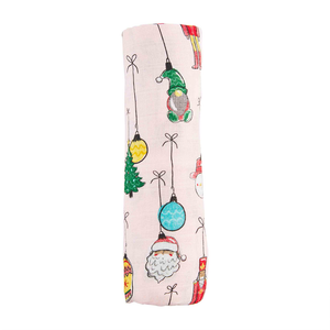 Christmas Ornament Swaddle Blanket