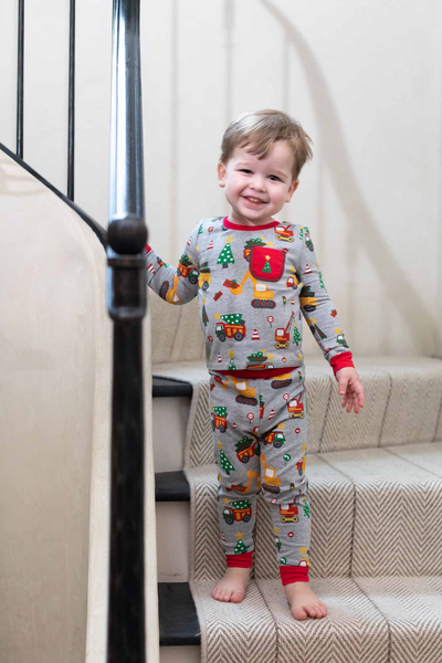 Construction Christmas Toddler Pajamas