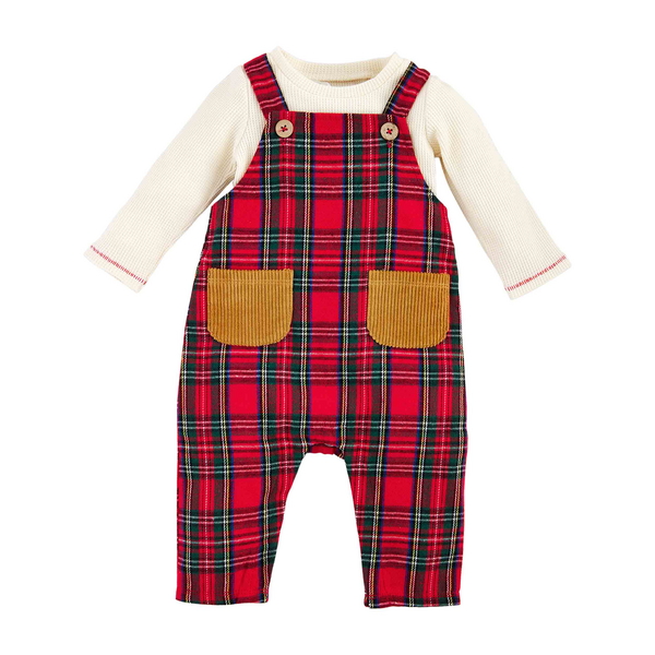 Tartan Plaid Infant Overalls