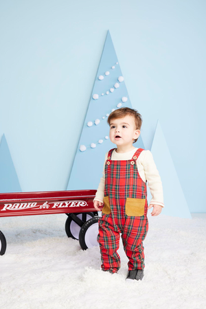 Tartan Plaid Infant Overalls