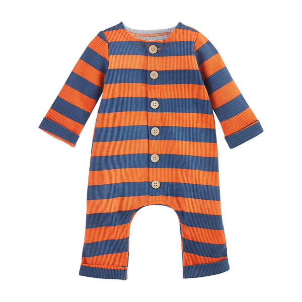 STRIPED WAFFLE BABY BODYSUIT