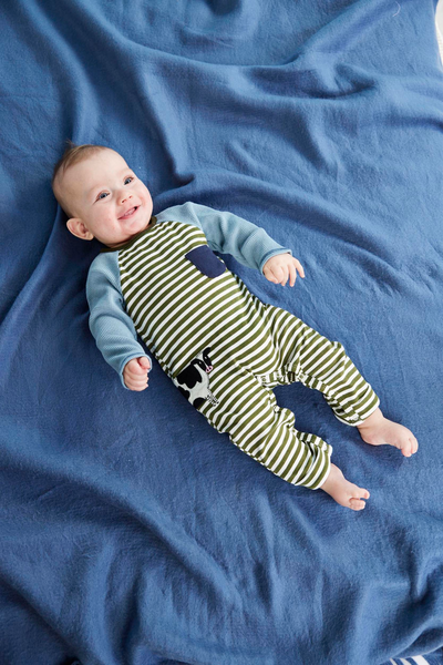 Cow Striped Baby Bodysuit