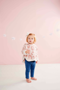 CHENILLE LEOPARD TODDLER PONCHO