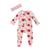 Infant Poinsettia Sleeper Set