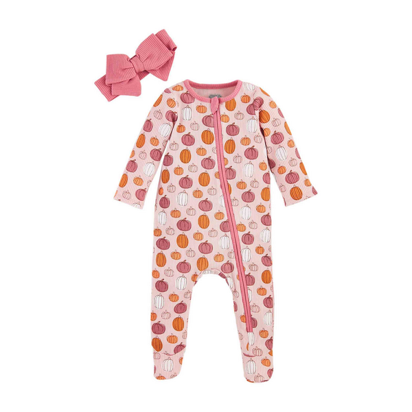 PINK PUMPKIN BABY SLEEPER