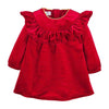 Girls Red Velvet Dress