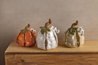 Stoneware Pumpkin Sitter Decor