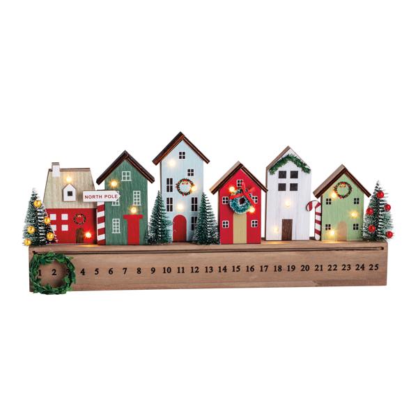 Light-Up Christmas Village Countdown