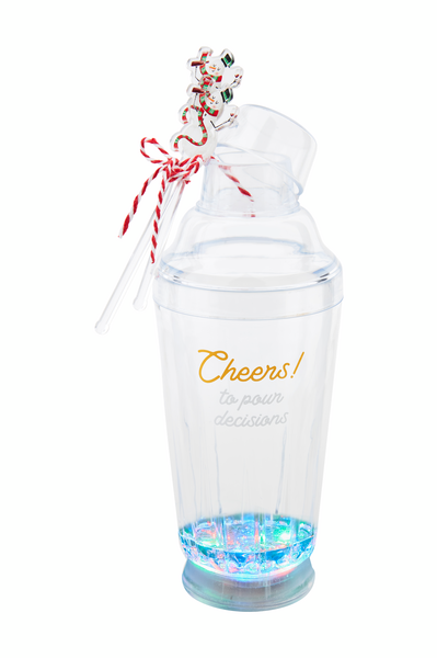 Cheers Light-Up Cocktail Shaker Set