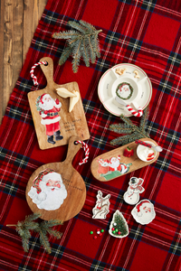 Santa Enamel Tray & Dip Set