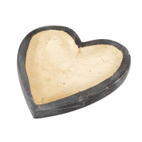 Gold Heart Marble Trinket Dish