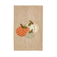 Pumpkin French Knot Towel