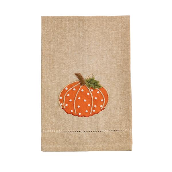 Pumpkin French Knot Towel