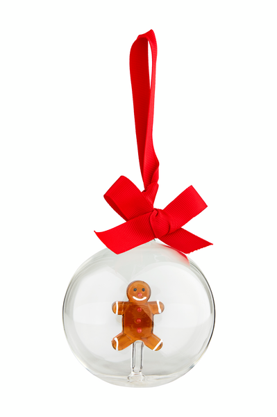 Gingerbread Man Handblown Glass Ornament