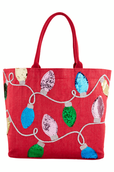 Christmas Lights Holiday Sparkle Tote