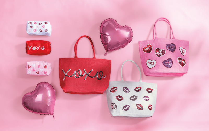Valentines Sparkle Totes