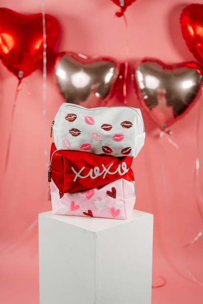 Valentines Sparkle Make Up Case