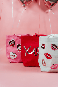 Valentines Sparkle Totes