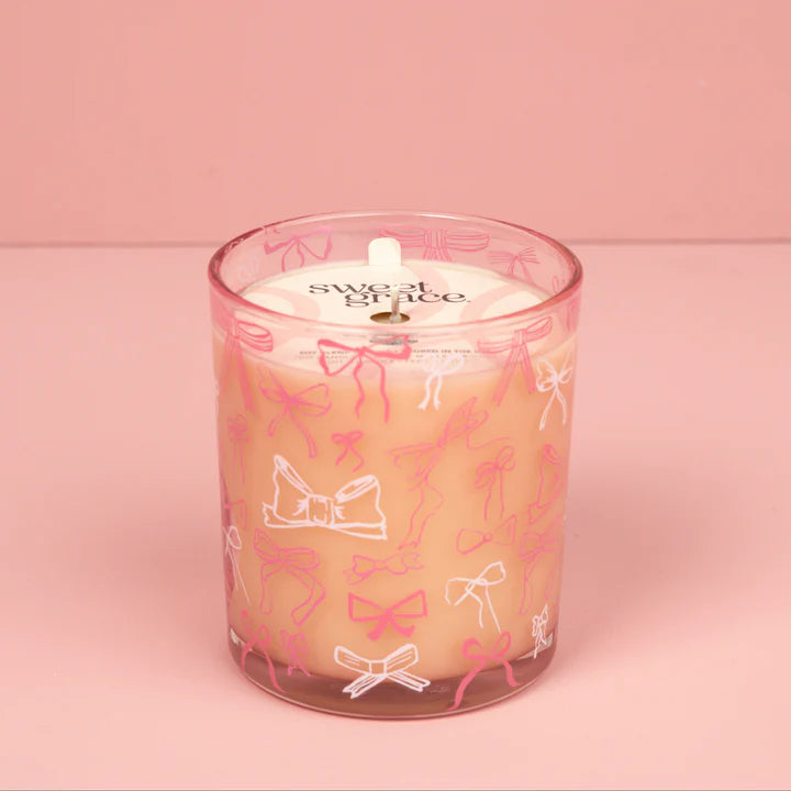 Sweet Grace Pink Bow Candle