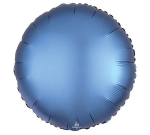 17" Round Azure Foil Balloon