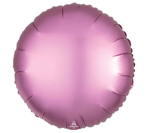 17" Round Flamingo Satin Foil Balloon
