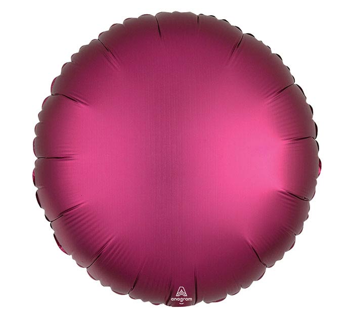 17" Round Pomegranate Satin Foil Balloon