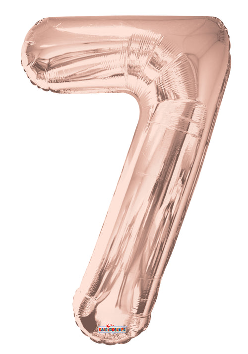 34" Jumbo Number 7 Rose Gold Foil Balloon