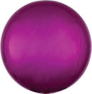 Globo de aluminio redondo fucsia Orbz de 15"
