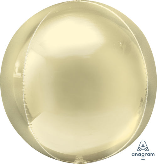 15" Round Yellow Gold Orbz Foil Balloon