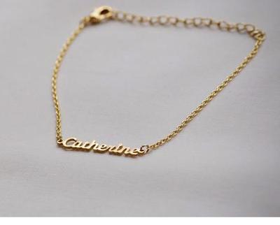 "C" Names Script Name Bracelet