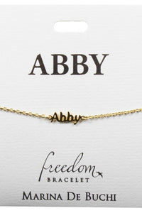 "A" Names Script Name Bracelet