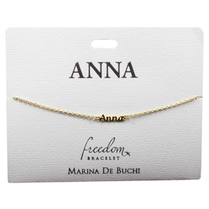 "A" Names Script Name Bracelet