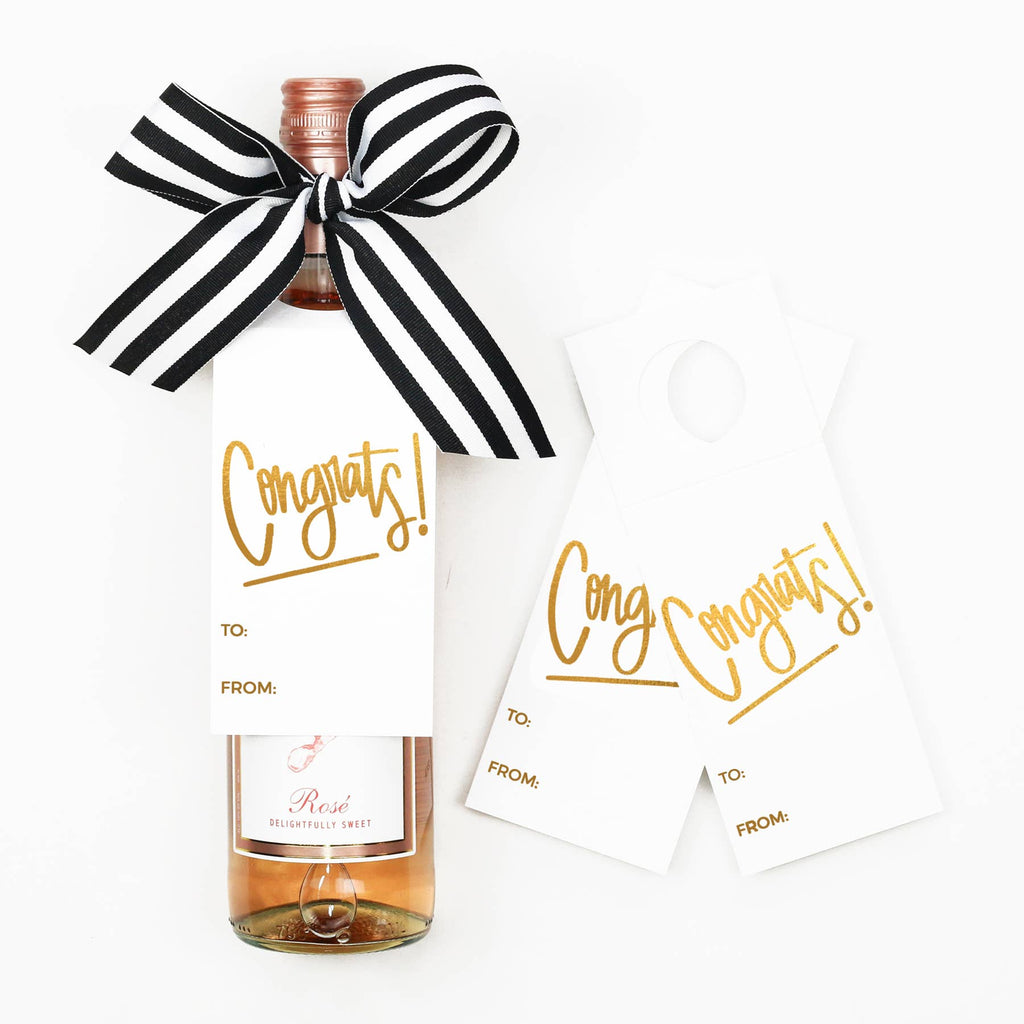 Congrats Wine Tags - A Wine and Spirits Gift Kit