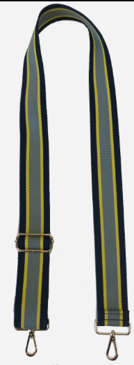 3-Stripe Navy/Grey/Yellow strap