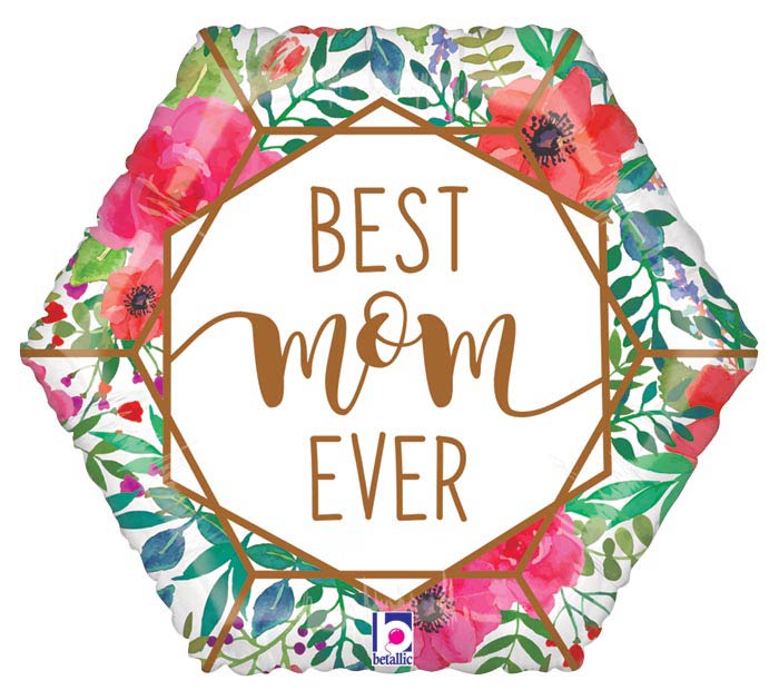 18" Best Mom Terrarium Foil Balloon